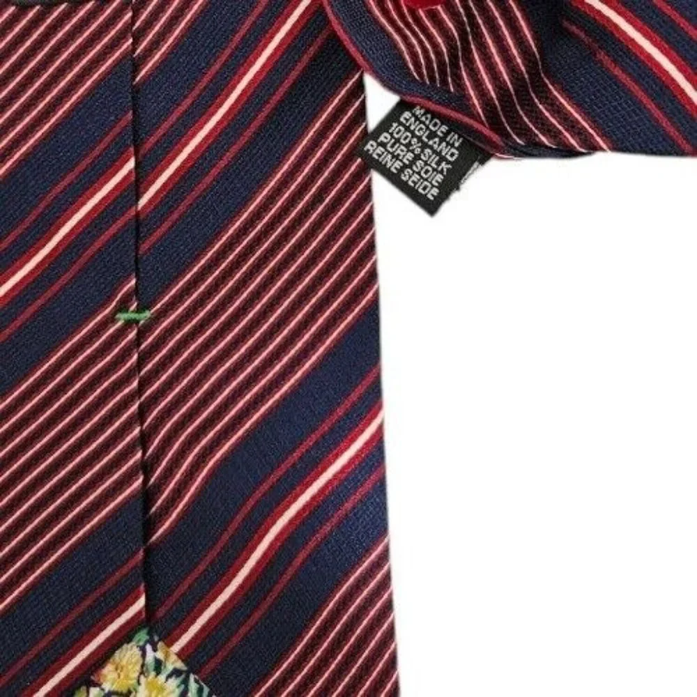 PAUL SMITH Blue Striped Silk Tie ITALY 59